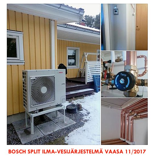 Bosch ilma-vesilämpöpumppu Vaasa